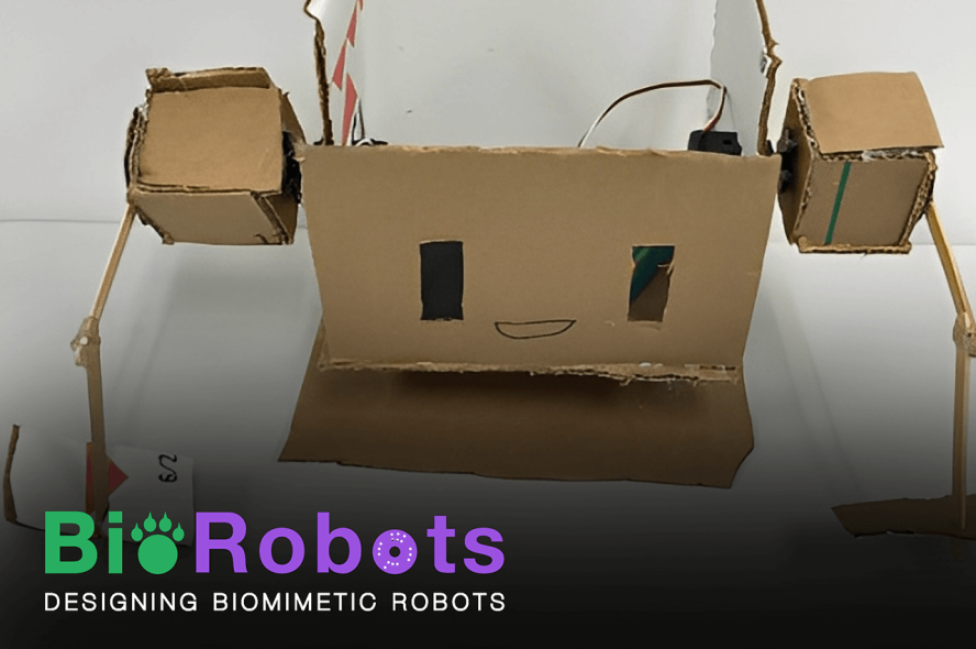 Photo of a robot make from cardboard