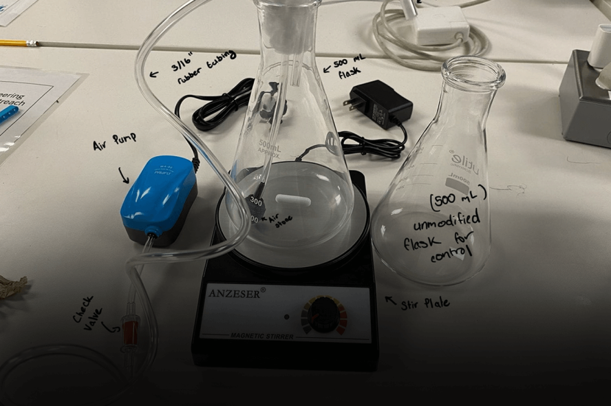 Beakers in a lab 