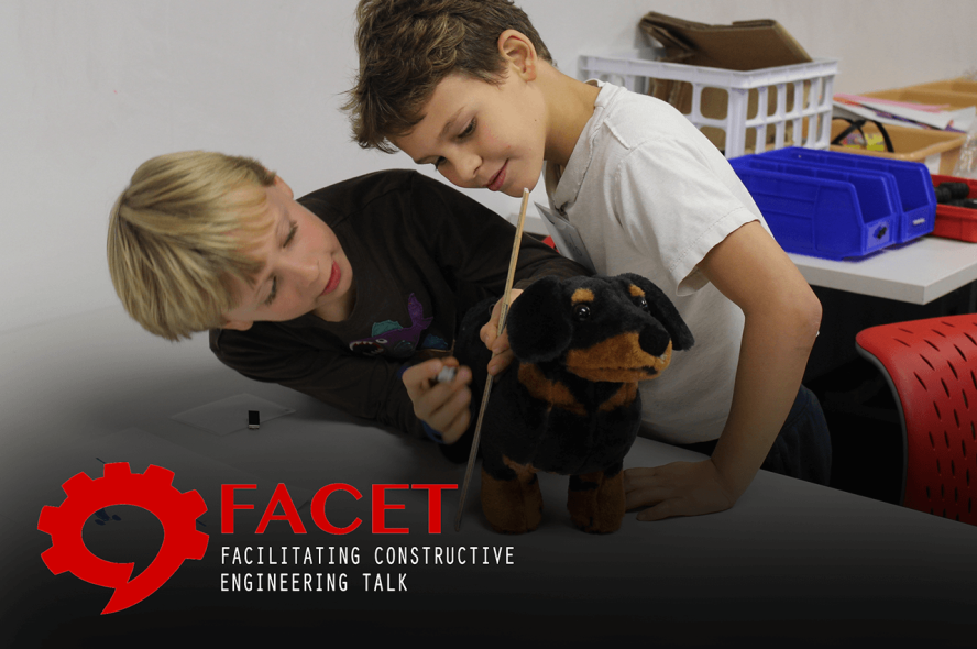 Students learning engineering during workshop