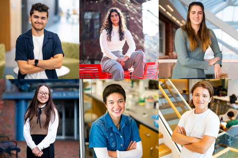 Collage of students profiled in the article.